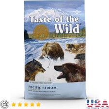 Grain Free Dry Dog Food W/ Smoke-Flavored Salmon High Protein Probiotics 5lb New