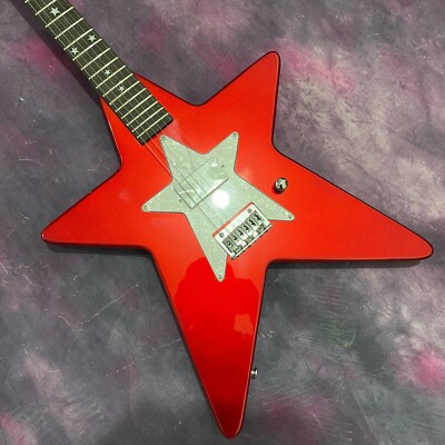 Red Daisy Rock Debutante Star Electric Guitar Chrome Plated Red Daisy Rock Debutante Star Electric Guitar Chrome Plated