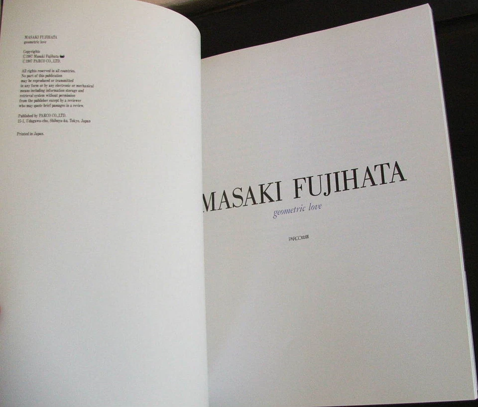 MASAKI FUJIHATA. GEOMETRIC LOVE. 1987 1st edition - Image 2 of 4