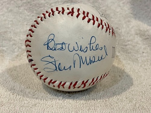 SUPER RARE Stan Musial Richie Ashburn AUTO'D Stan The Man Baseball, AWESOME LOOK - Picture 2 of 6