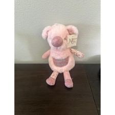 Maison Chic Tooth Fairy Piggy Plush Stuffed Animal Toy Floral Print 10" NEW