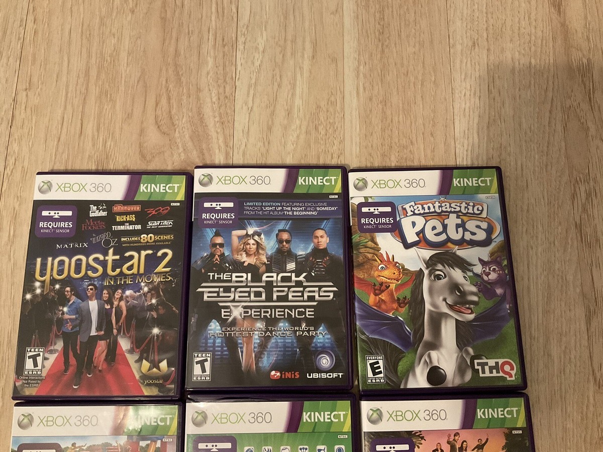 Set of 6 XBox 360 Kinect Disks Wipe out Yoostar Sports Fantastic