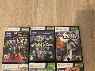Set of 6 XBox 360 Kinect Disks Wipe out Yoostar Sports Fantastic