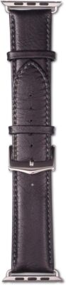 dbramante1928 Apple Watch 42 / 44mm Echtleder-Uhrenarmband schwarz silber
