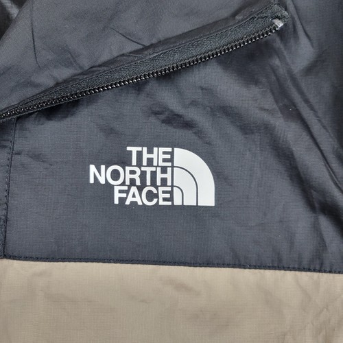 The North Face Windbreaker Jacket Mens L Black Beige Full Zip Hooded Windwall - Picture 10 of 12