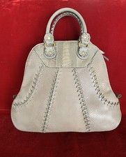 Roberto Cavalli Beige Python Leather Large Handbag With Gold Detail Retail $7.5k