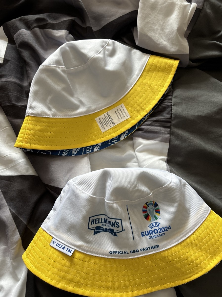FOOTBALL EURO 24 Hellmans Bucket Hat England Reversible Adults Cap