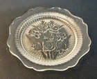 Vintage Iris Crystal Depression Glass 5.5” Sherbet Plate Set (7) By Jeanette