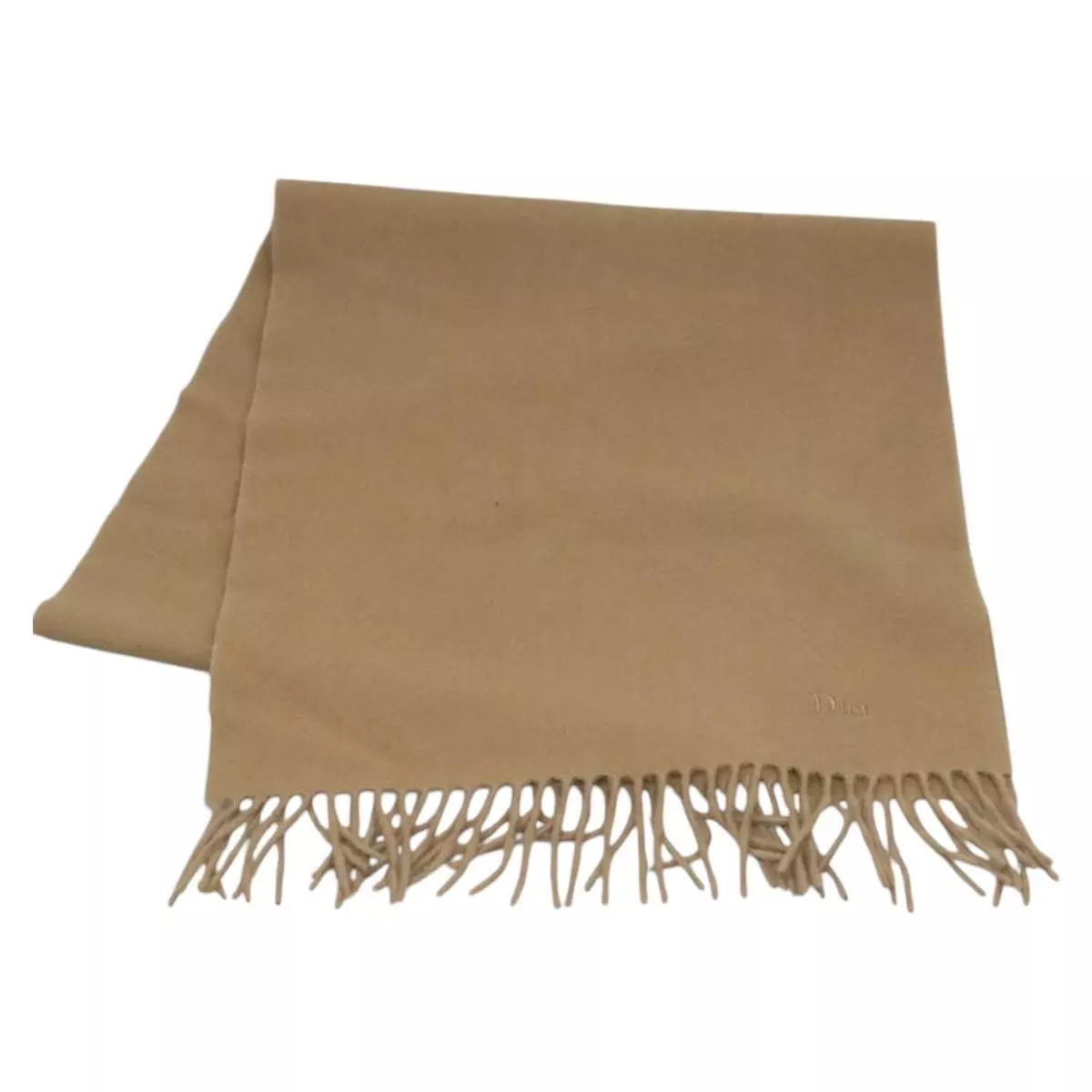 Foulard Christian Dior laine beige authentique ar13238