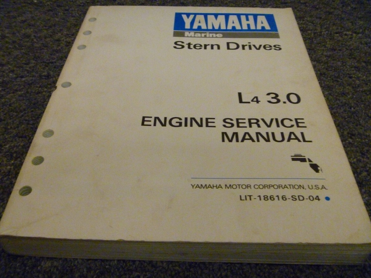 1990 Yamaha L4 3.0 Stern Drives Engine Service Repair Manual LIT