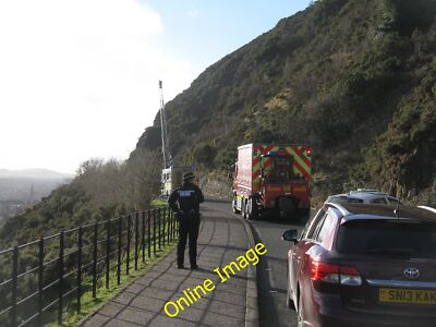 Photo 6x4 Incident above Samson's Ribs Edinburgh The road is blocked by p c2014