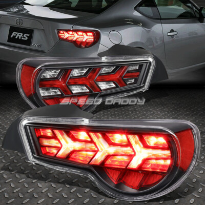 For 13-21 Toyota 86 FRS BRZ Sequentail Arrow LED Tail Light Brake Lamps Black