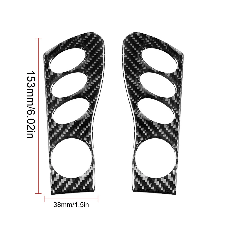 2Pcs Carbon Fiber CD Control Panel Cover Trim For Porsche Boxster 996 1998-2002 - image 2 of 4