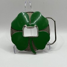 St. Patrick  s Day - Shamrock Belt Buckle Bottle Opener - 4 Leaf Clover - Kalan