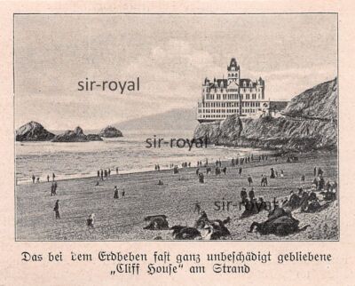 Cliff House - San Francisco - 1913 - Historische Aufnahme ~10x8cm