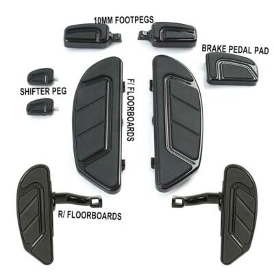 Ride Rear Floorboard Foot pegs Shifter Brake Pad Fit For Harley Touring models