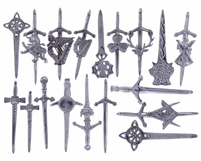 Highland Scottish Kilt Pins In Chrome Finish/Brooch Kilt Pins Various Design