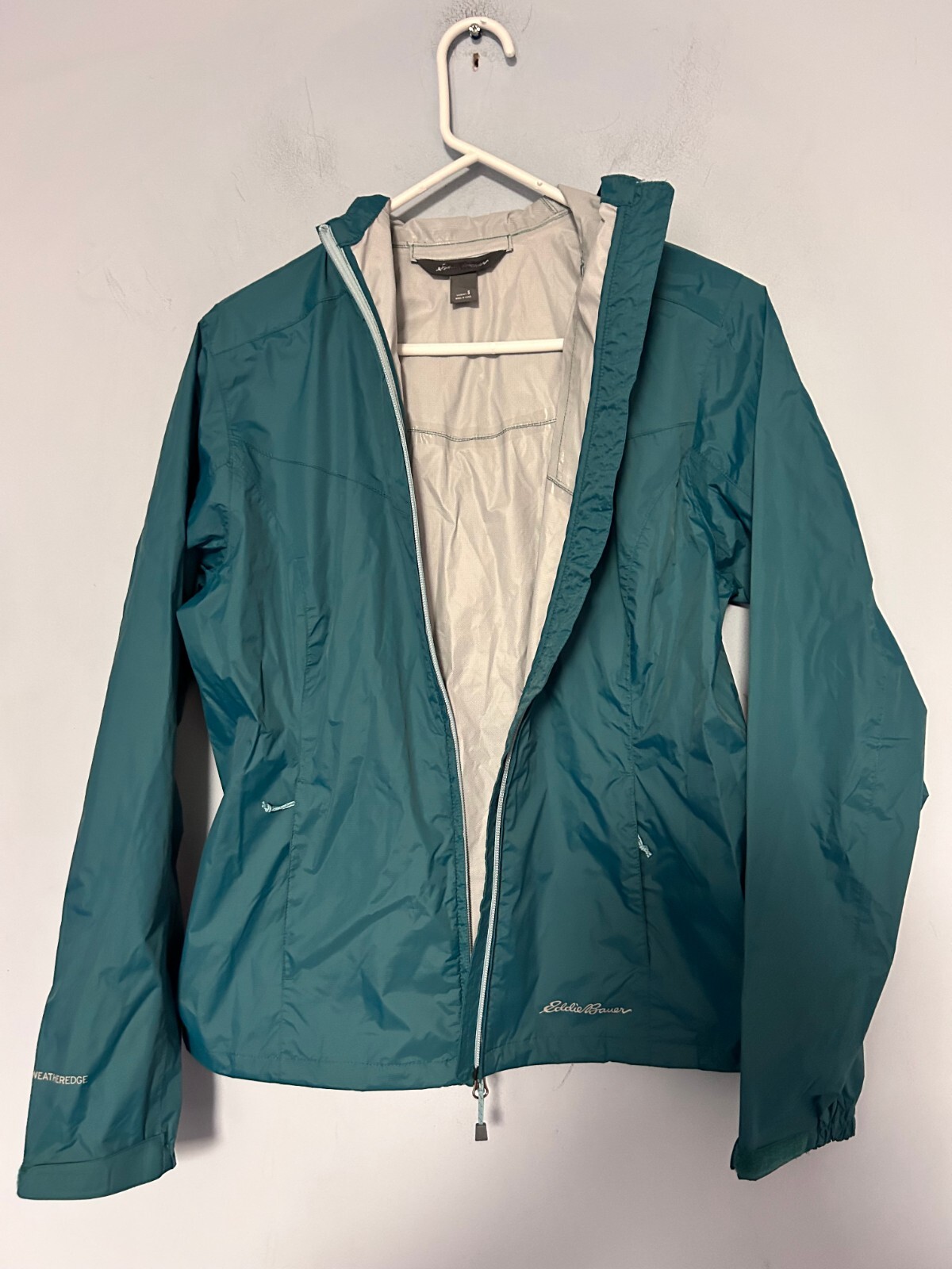 Eddie Bauer WeatherEdge Women's Waterproof Hooded Jacket Size S Green