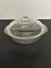 VTG Pyrex 023 Clear Glass 1-1/2qt Casserole Baking Bowl/Dish w/ Handles and Lid