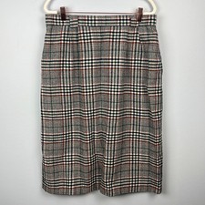 Vintage wool plaid skirt