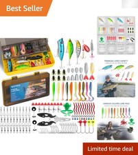 Complete Fishing Lures Gear Kit - 144-Piece Tackle Box for Freshwater Adventures