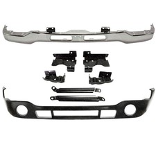 Front Chrome Bumper Wbrackets Valance For 2003-2006 Gmc Sierra 1500 2500 3500