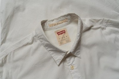 Men Levi's Shirt White Cotton 38 / M / 46 #31NL