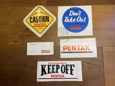 Rare 1970s Vintage Pentax Genuine Stickers From Japan