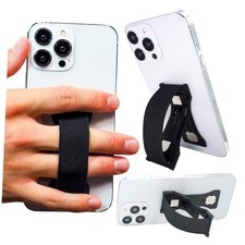 PRO Premium Phone Grip - Elastic Phone Strap - Magnetic Phone Mount and Black