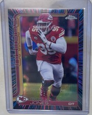 2025 Topps Chrome Chris Jones Neon Pulse Refractor SP Kansas City Chiefs