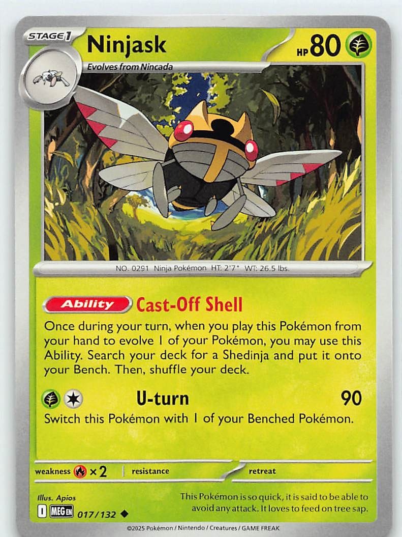 Ninjask ME01: Mega Evolution #017/132 Uncommon