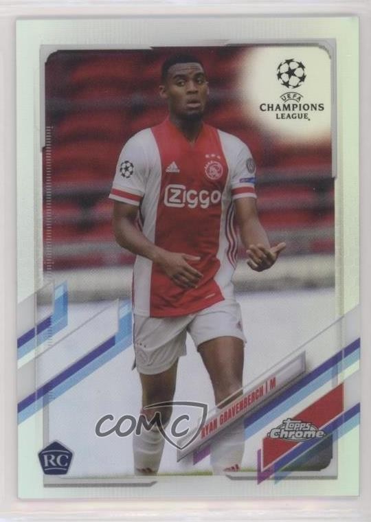 2020-21 Topps Chrome UEFA Champions League Ryan Gravenberch #98 Rookie RC 1b8
