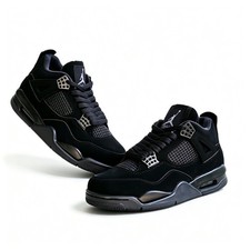 Nike Air Jordan 4 "Black Cat" Men's Black Mid Top Retro Basketball Shoes