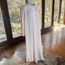 Vintage 1960  s Shadowline Pink Lace Trim Nightgown Robe X-Large New With Tag NWT
