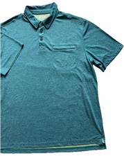 Duluth Trading Co Polo Shirt Men XL Performance Blue Short Sleeve Stretch Golf