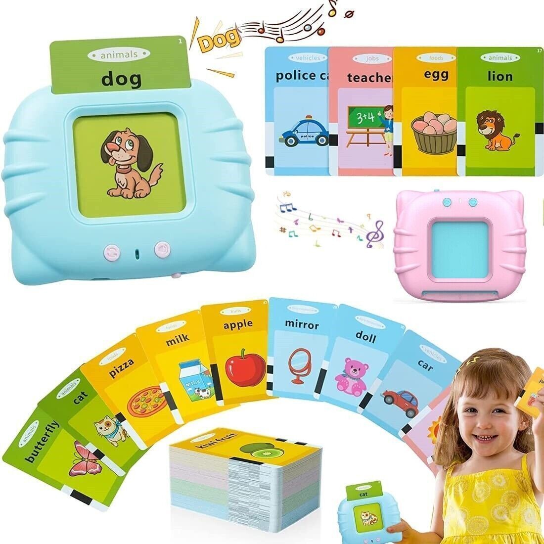 Interactive Learning Flash Cards for Toddlers Ages 2-6 – Fun Educational Gift