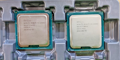 Lot of 2 Intel Xeon E5-2450 V2 2.5GHz 8-Core SR1A9 CPUs LGA1356