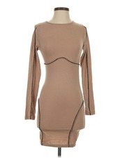 PrettyLittleThing Women Brown Cocktail Dress 4