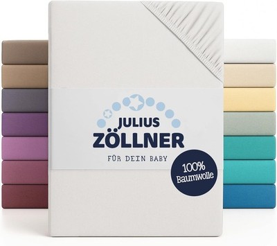 JULIUS ZÖLLNER Spannbettlaken Jersey/40x90/Weiß/ für Wiegen & Stubenwagen