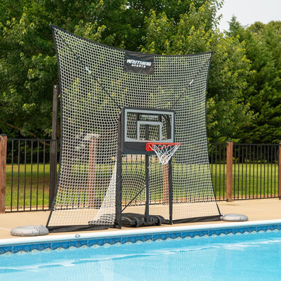 Pool Basketball Hoop with Backstop   Adjustable Height for Fun