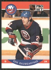 1990-91 Pro Set #178 Ken Baumgartner RC New York Islanders 3198