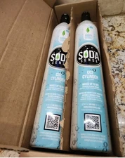 NEW Set of 2 Soda Sense 60L CO2 Cylinder Canister Bottles for SodaStream SEALED