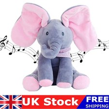Peek-a-boo Soft Elephant Doll Baby Plush Kids Toy Singing Stuffed Animated Toy