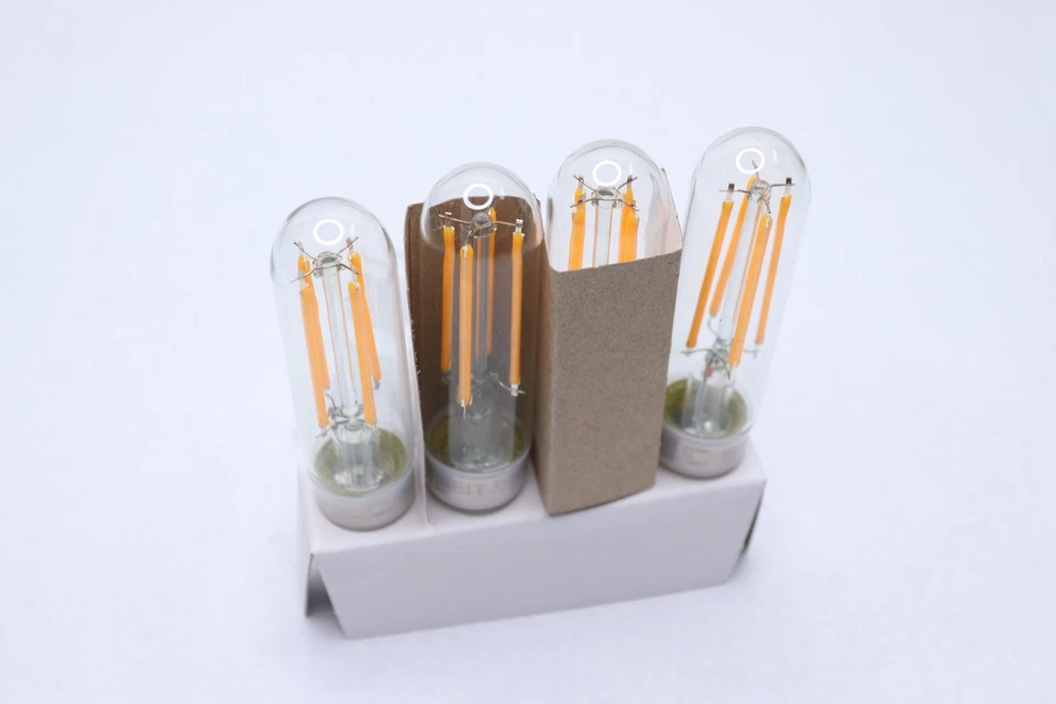 (4-Pk) Feit Electric Candelabra LED Light Bulb Glass Clear Warm White 40W - Image 3 of 4