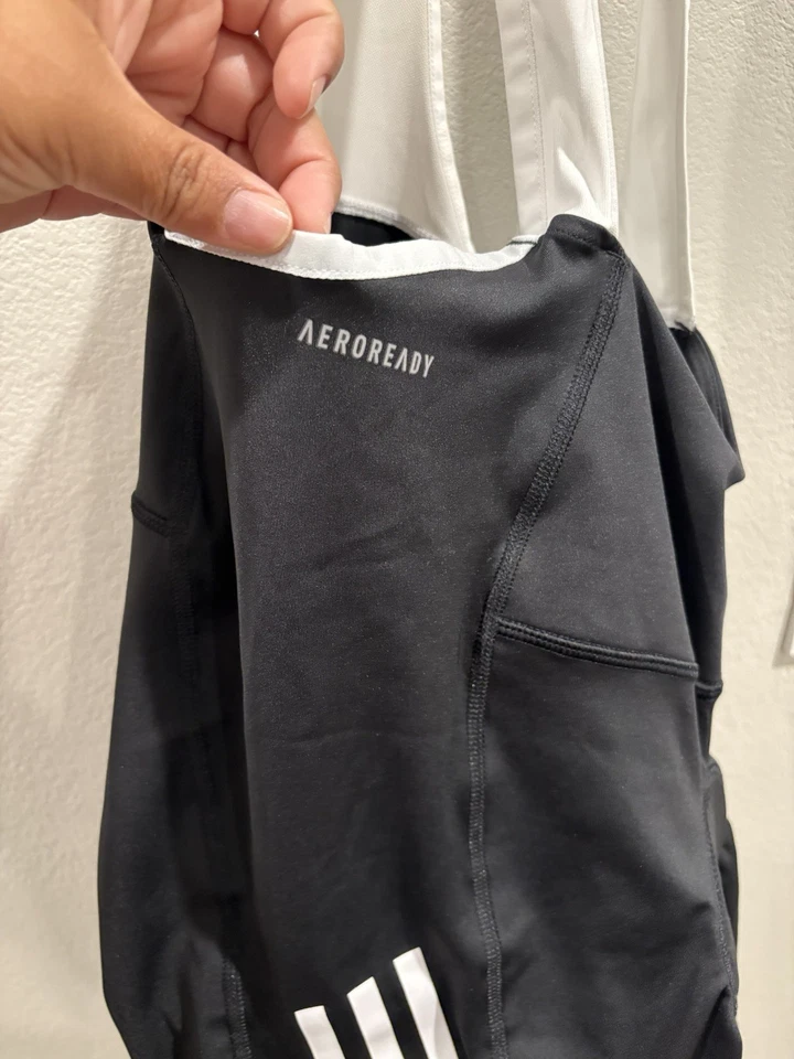 Adidas Padded Cycling Bib Shorts Women’s Size Medium NWT IJ8341 Black/White $160 - Image 4 of 4