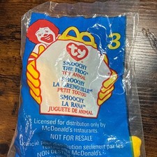 1999 McDonald's Ty Teenie Beanie Babies Smoochy The Frog 3 New In Package