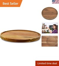 Elegant 10" Acacia Wood Lazy Susan Turntable for Effortless Kitchen Organization