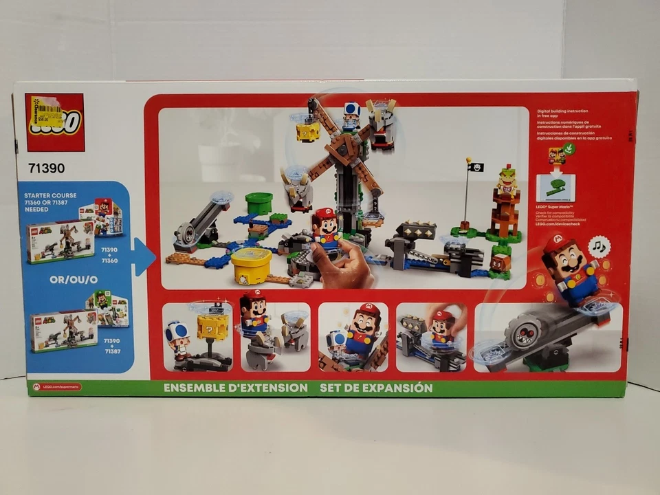 LEGO Super Mario: Reznor Knockdown Expansion (71390) New in Sealed Box! - Image 2 of 4