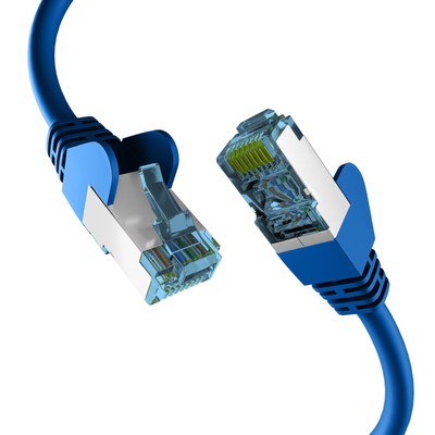 EFB-Elektronik RJ45 PATCHKABEL mit CAT7 ROHKABEL BLAU 0,5m Blau 0,5 m