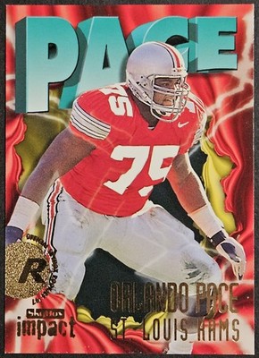 1997 Skybox Impact #236 Orlando Pace Rookie RC Ohio State Buckeyes Rams HOF